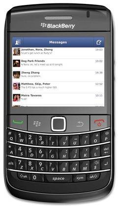 Facebook bietet aktualisierte Messenger-App jetzt auch für Blackberry an